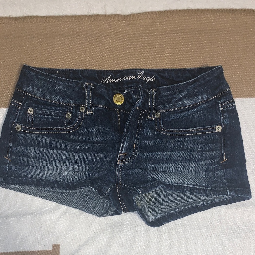 American Eagle Outfitters Women's Dark Wash Jean Shorts